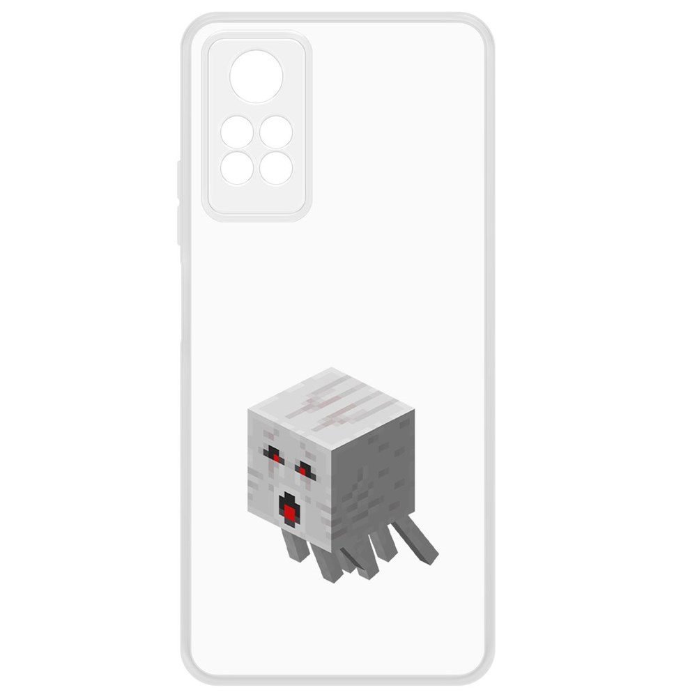 

Чехол-накладка Krutoff Clear Case Minecraft-Гаст для Xiaomi Redmi Note 12 Pro 4G, Прозрачный