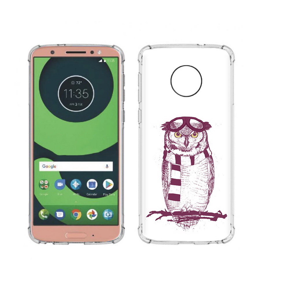 

Чехол MyPads Tocco для Motorola Moto G6 сова-летчик (PT99805.376.612), Прозрачный, Tocco