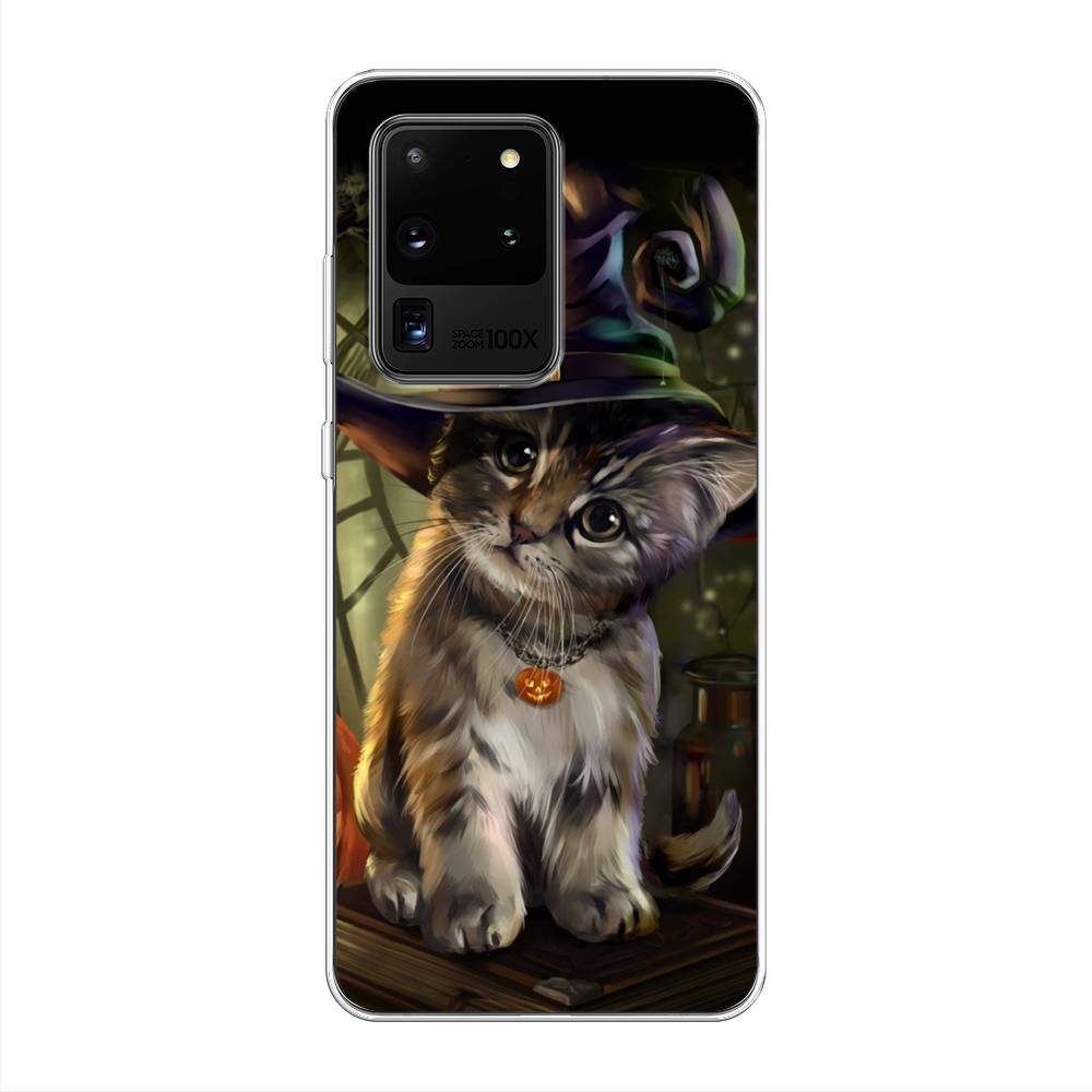 

Чехол Awog на Samsung Galaxy S20 Ultra "Кот на Хэллоуин", Разноцветный, 29450-2
