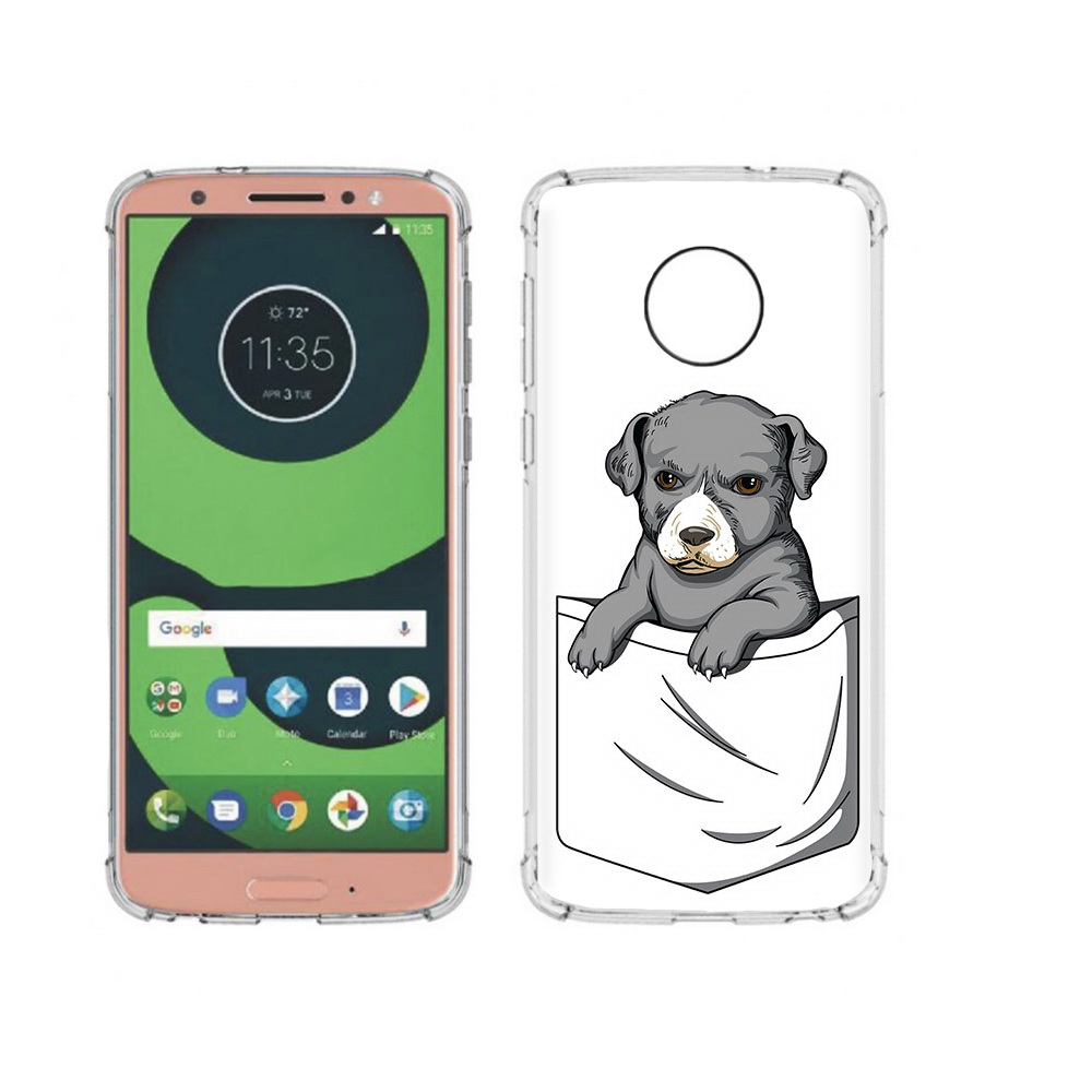 

Чехол MyPads Tocco для Motorola Moto G6 собачка в кармане (PT99805.376.611), Прозрачный, Tocco