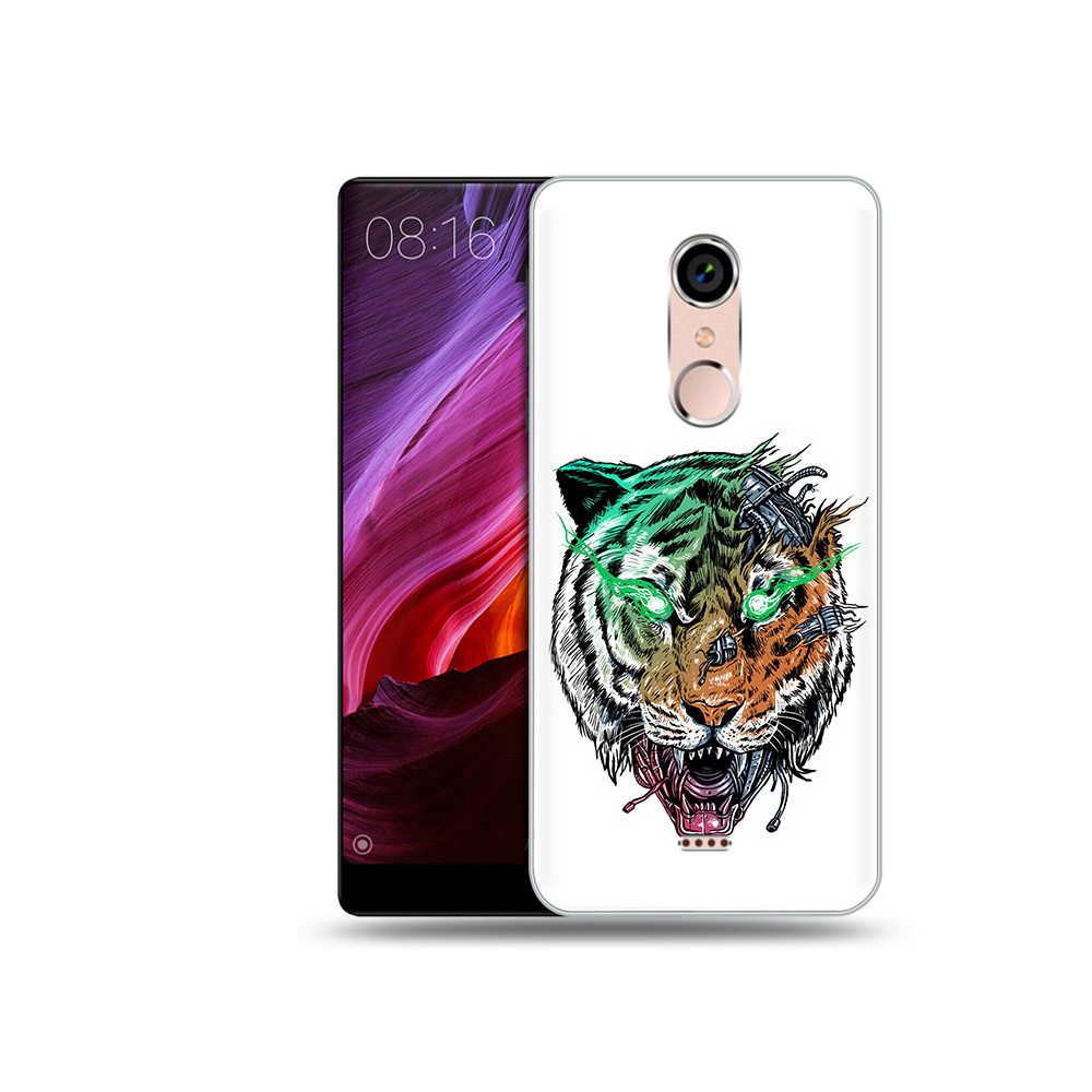

Чехол MyPads Tocco для BQ 5050 Strike робо-тигр, Прозрачный, Tocco