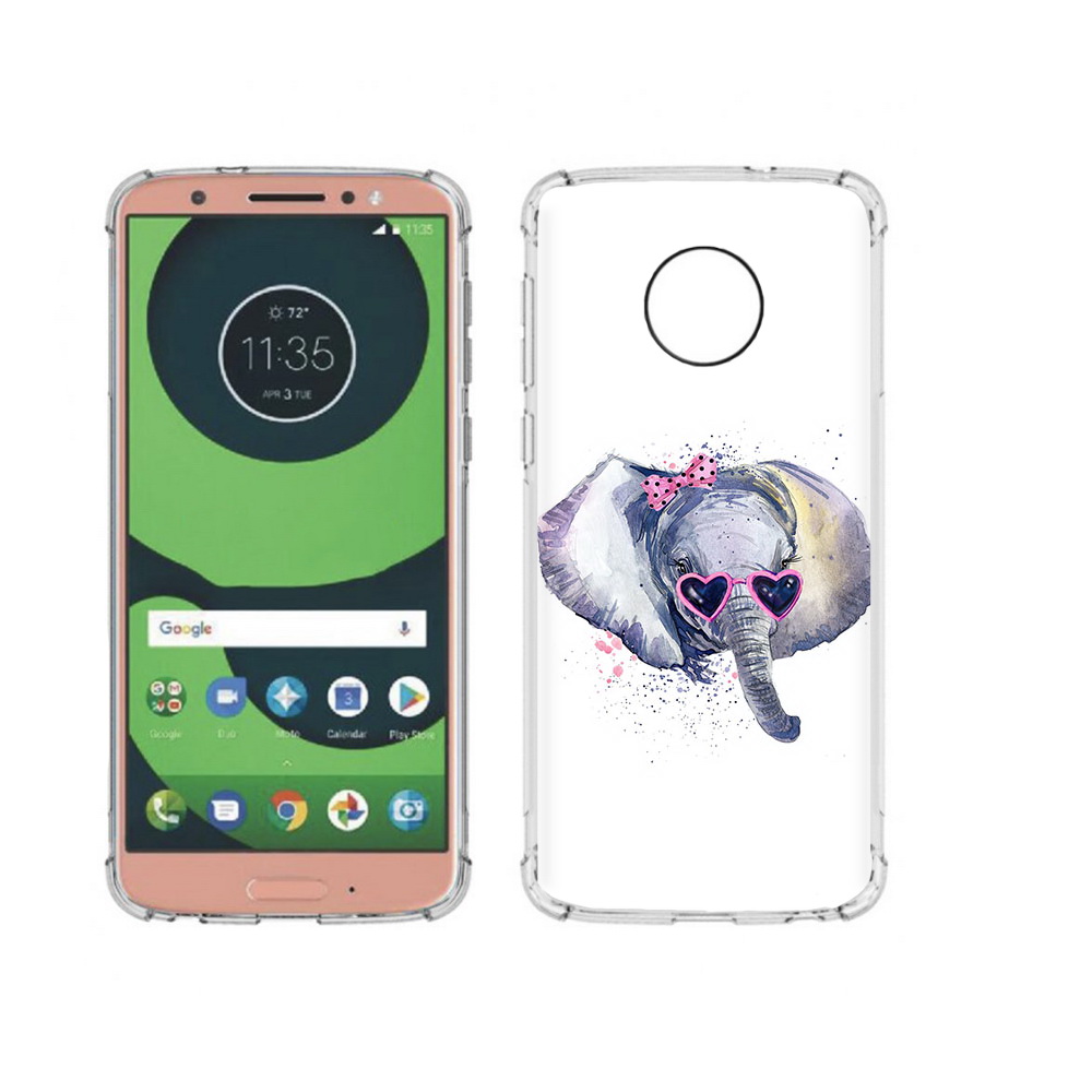 

Чехол MyPads Tocco для Motorola Moto G6 слоник в очках (PT99805.376.608), Прозрачный, Tocco