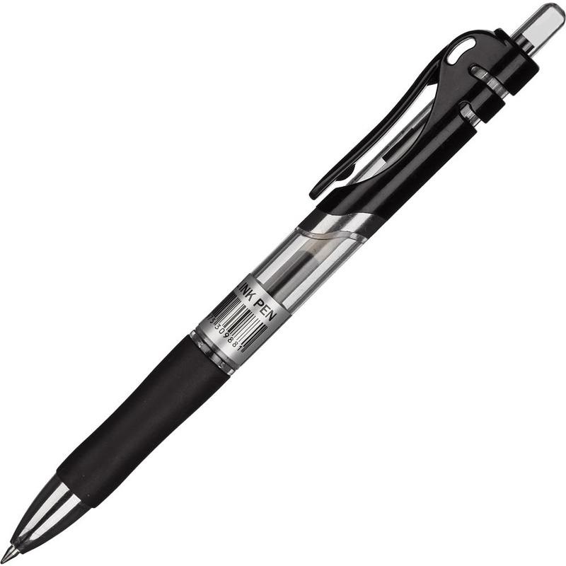 

Ручка гелевая автоматическая Attache Hammer (0.5мм, черный, резиновая манжетка), 12шт.