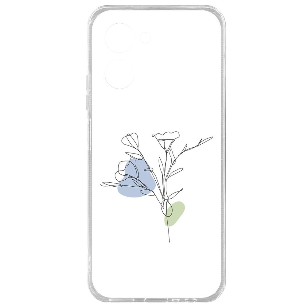 

Чехол-накладка Krutoff Clear Case Эустома для Realme C33 2023, Прозрачный