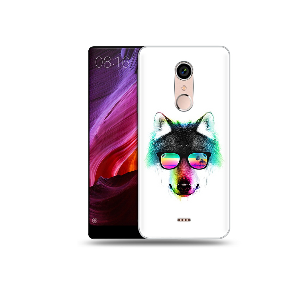 

Чехол MyPads Tocco для BQ 5050 Strike радужный волк, Прозрачный, Tocco