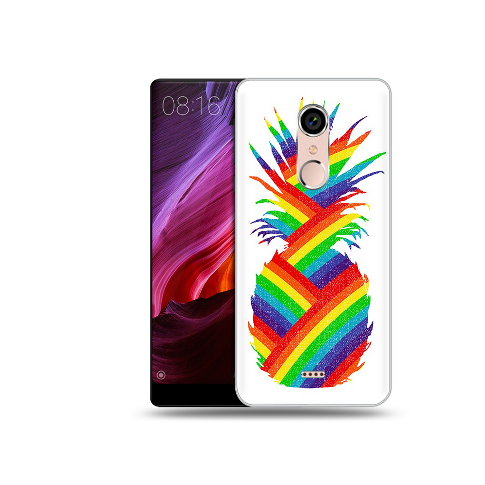 

Чехол MyPads Tocco для BQ 5050 Strike радужный ананас, Прозрачный, Tocco
