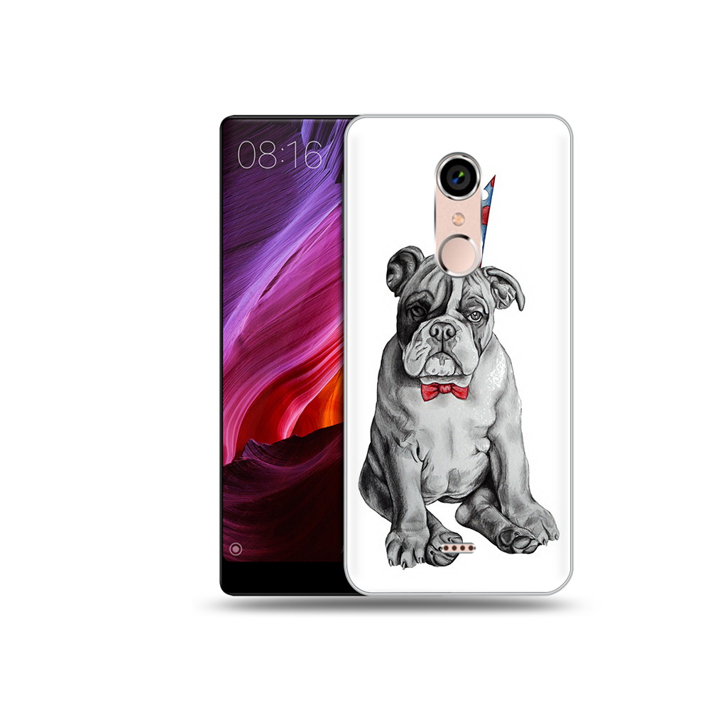 

Чехол MyPads Tocco для BQ 5050 Strike праздничный щенок, Прозрачный, Tocco