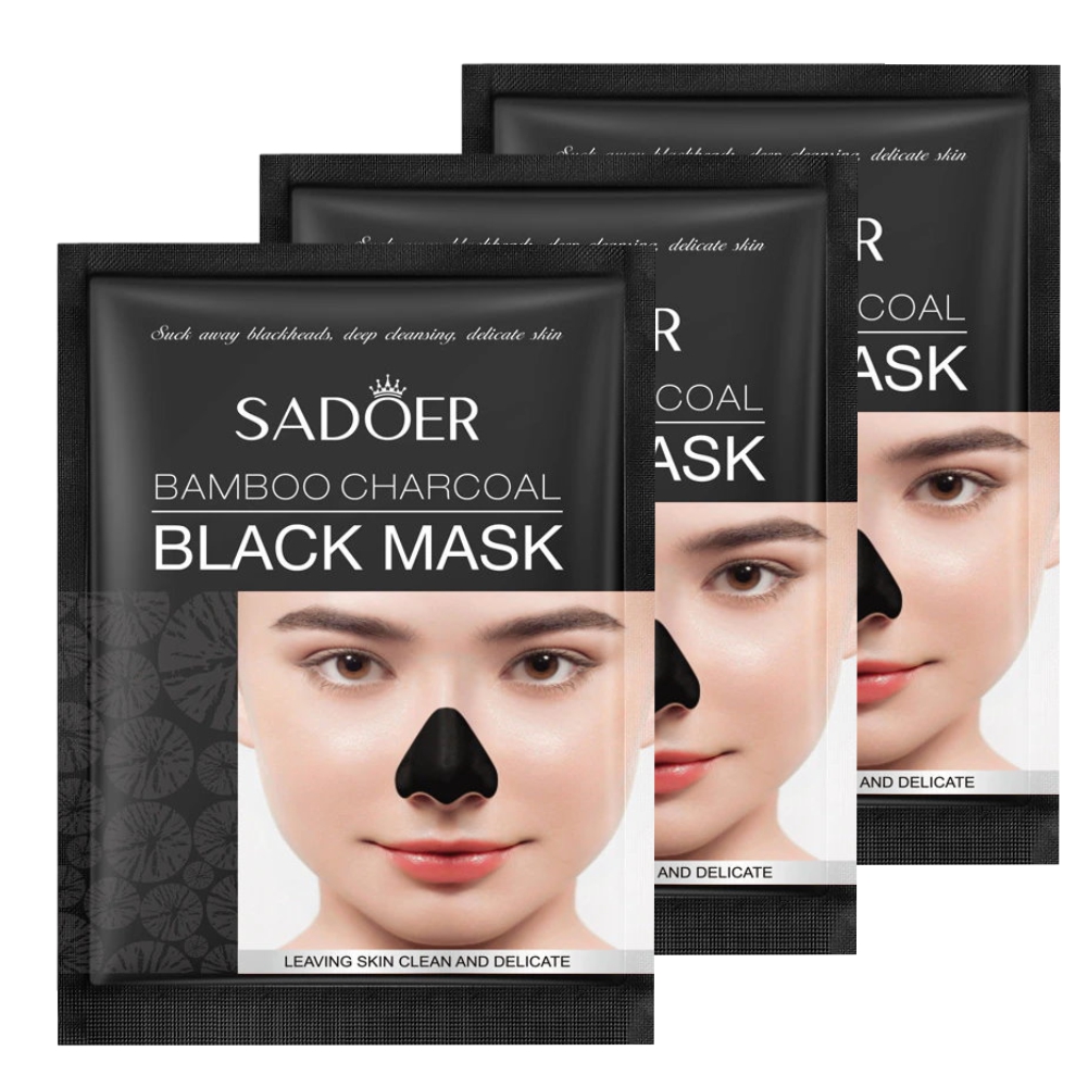 Набор Sadoer Маска для носа от черных точек с бамбуковым углем 6 г х 3 шт lanbena маска от черных точек с экстрактом камелии 17
