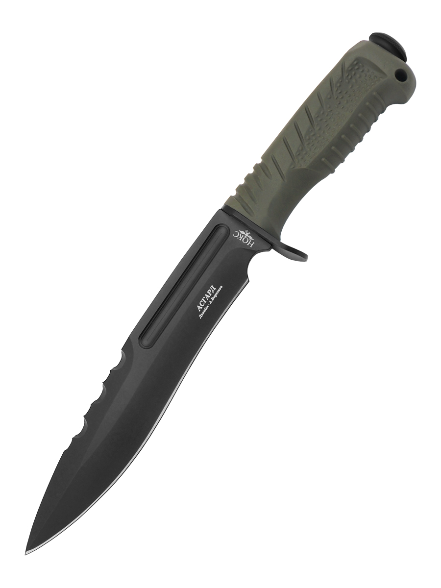 Нож выживания; охотничий нож; тактический нож; туристический нож Нокс Асгард, черный