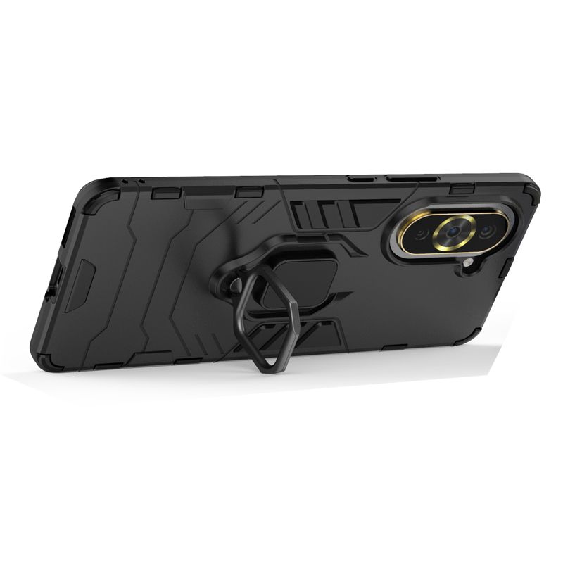 фото Противоударный чехол с кольцом panther case для huawei nova 10 pro (черный) black panther