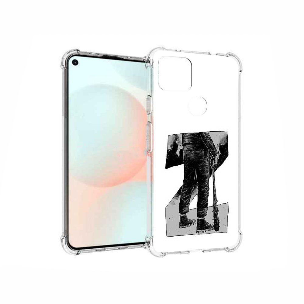 

Чехол MyPads Tocco для Google Pixel 5A воин черно белый, Tocco