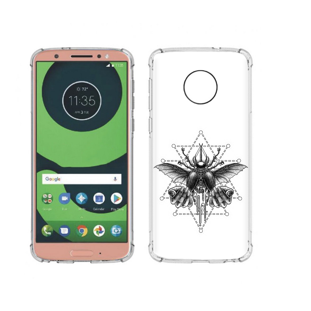 

Чехол MyPads Tocco для Motorola Moto G6 скарабей (PT99805.376.601), Прозрачный, Tocco