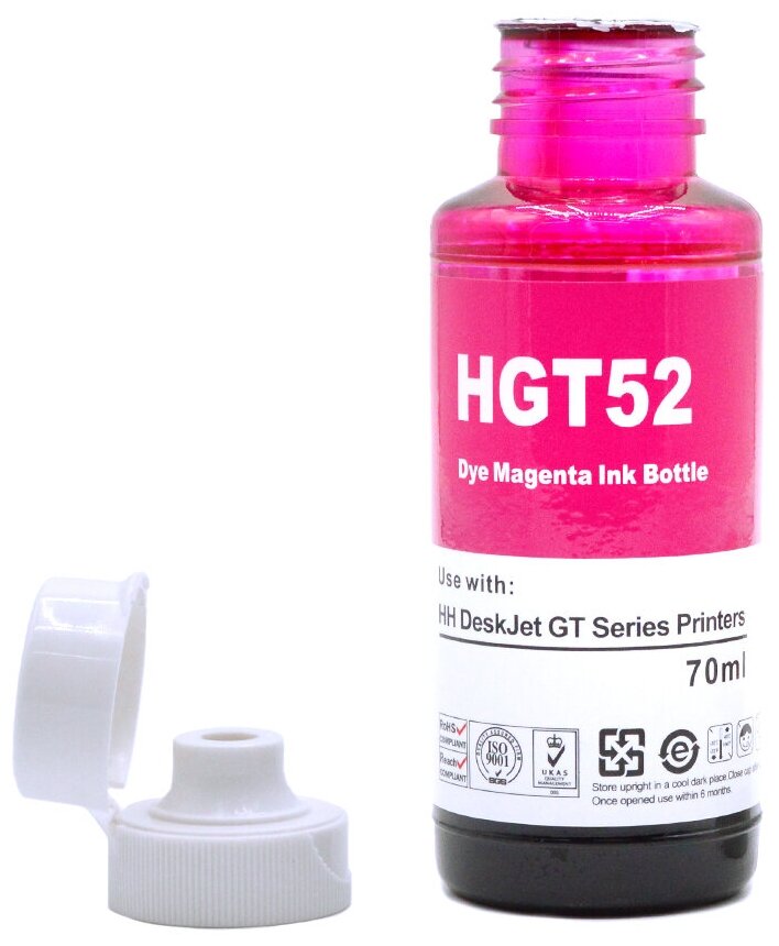 

Чернила для струйного принтера Inkmaster GT52 (GT5820/GT5822) пурпурный, совместимый, GT52