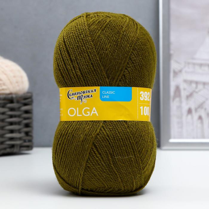 

Пряжа Olga (ОльгаПШ) 50% шерсть, 50% акрил 392м/100гр (1437 зел.янтарь), Зеленый, Пряжа для вязания "Ольга полушерсть"