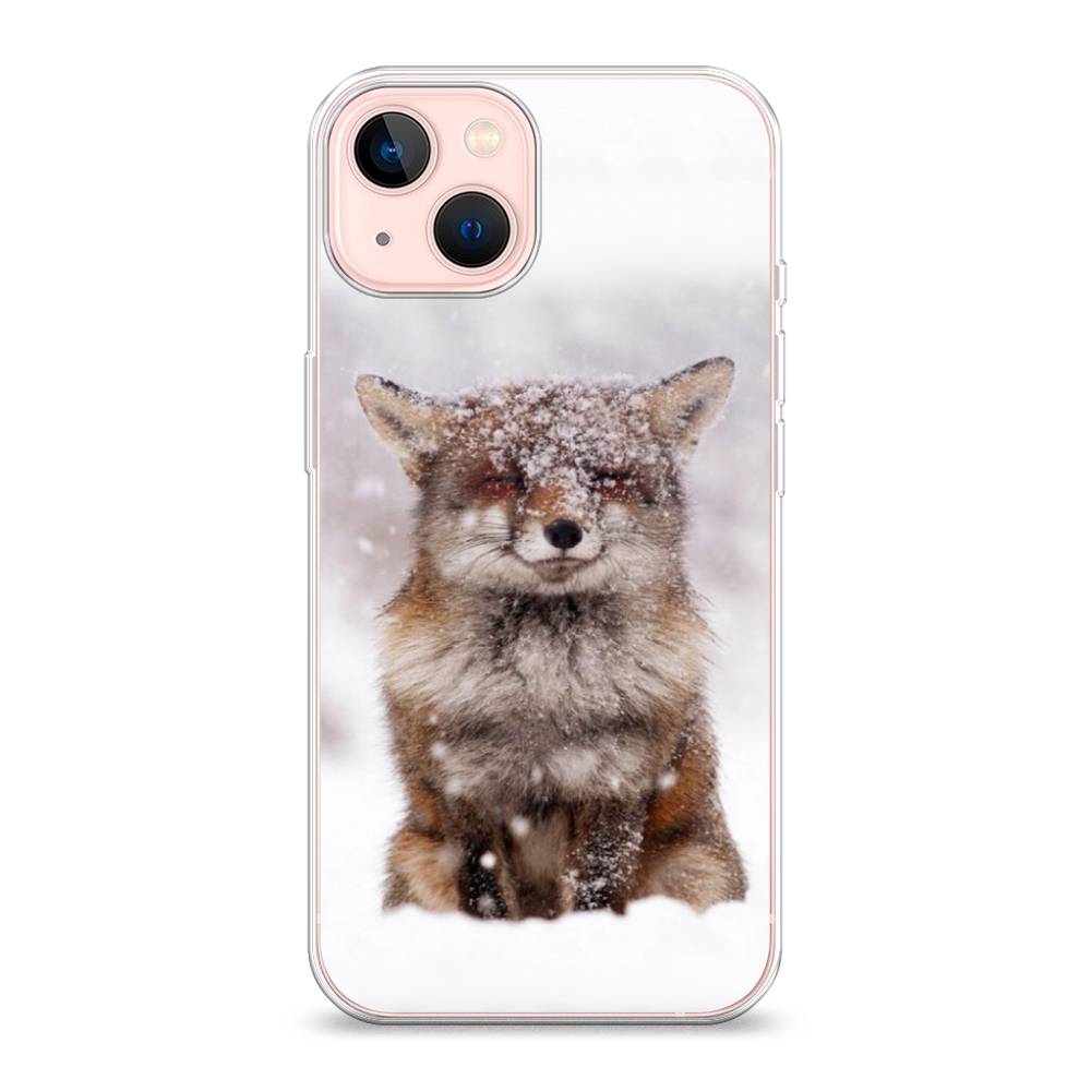 

Чехол на Apple iPhone 13 "Зимняя лиса", Белый;серый;коричневый, 14250-1