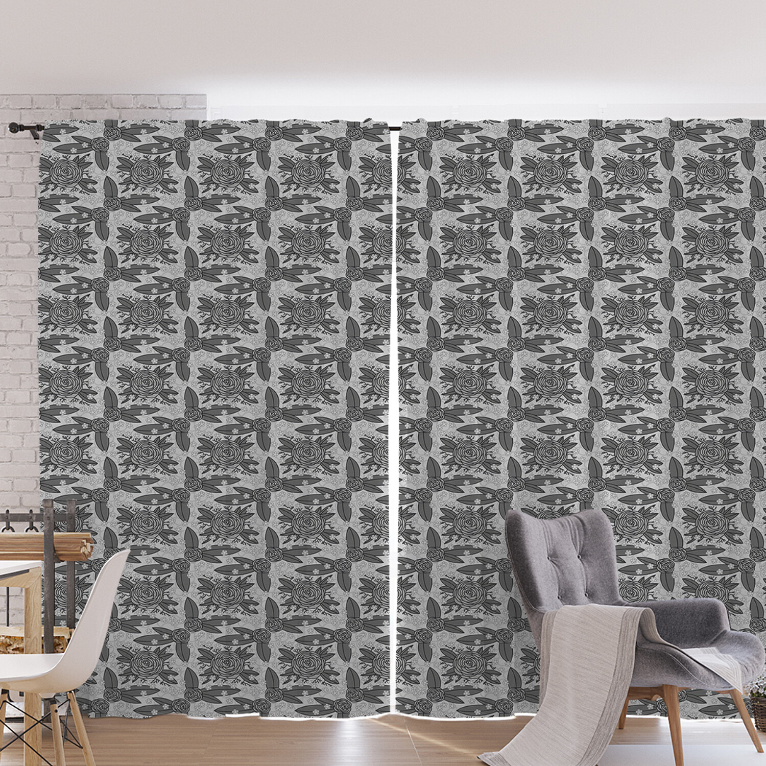 

Шторы под лён JoyArty "Сплошные пионы", серия Oxford DeLux, 340х265 см, Сплошные пионы