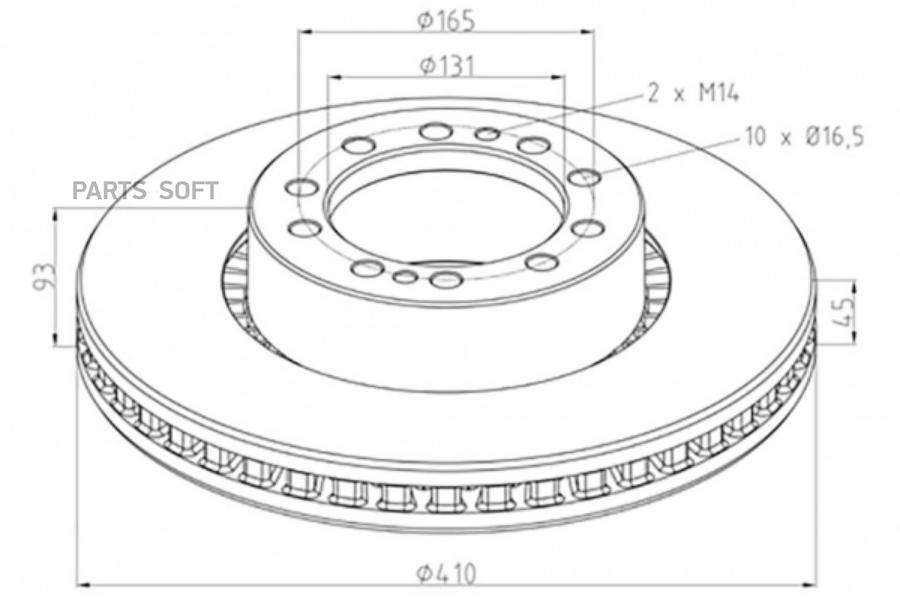 Диск Тормозной Применяемость Renault Trucks 5010 598 308, Применяемость Volvo 20