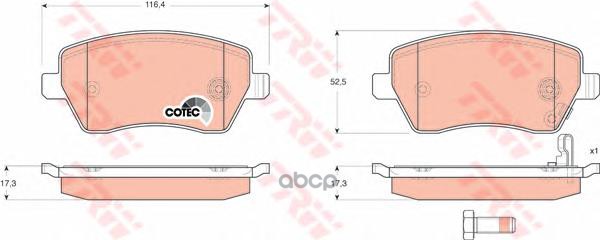 

Колодки дисковые п. Opel Agila, Suzuki Swift 1.0-1.6i/1.3D 05> GDB3396 =987 11