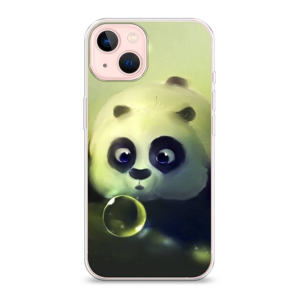 

Чехол на Apple iPhone 13 "Малыш панды", Зеленый;черный;серый, 14250-1