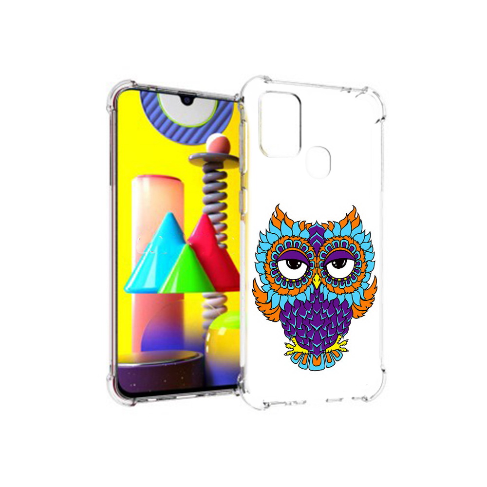 

Чехол MyPads Tocco для Samsung Galaxy M31 Цветная сова (PT147019.488.198), Прозрачный, Tocco