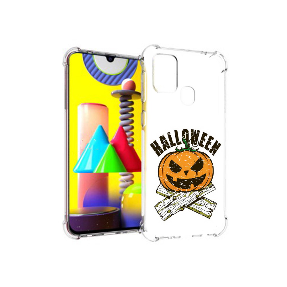 

Чехол MyPads Tocco для Samsung Galaxy M31 Хэллоуин доски тыква (PT147019.488.194), Прозрачный, Tocco