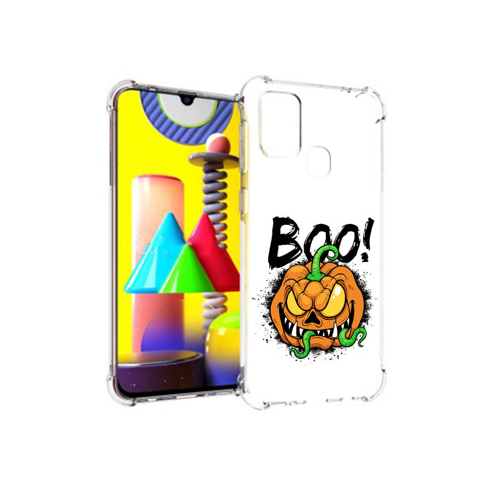 

Чехол MyPads Tocco для Samsung Galaxy M31 Хэллоуин бу (PT147019.488.193), Прозрачный, Tocco