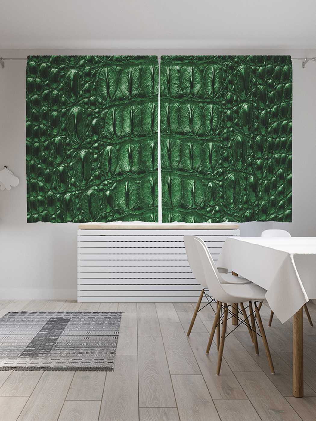 фото Классические шторы joyarty "кожа крокодила", серия oxford delux, 2 полотна 145x180 см