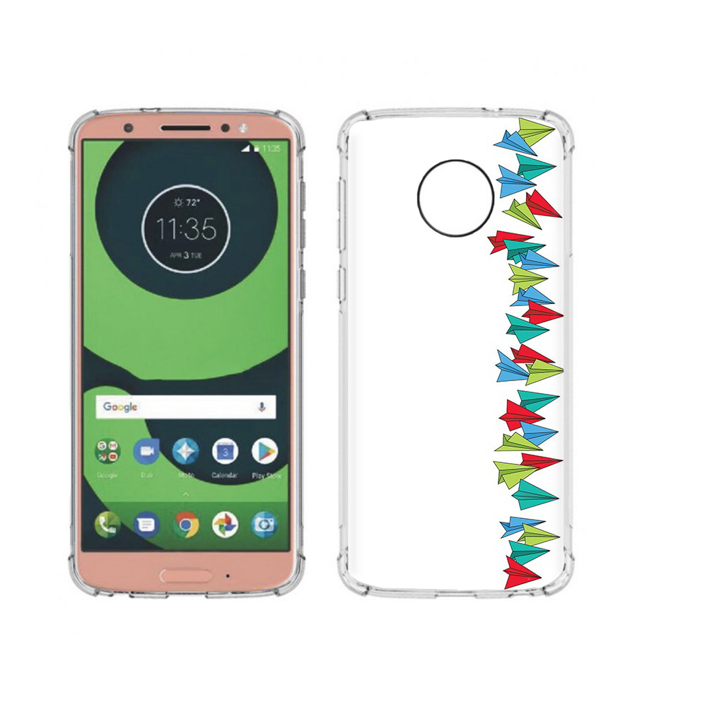 

Чехол MyPads Tocco для Motorola Moto G6 самолетики из листочков (PT99805.376.593), Прозрачный, Tocco