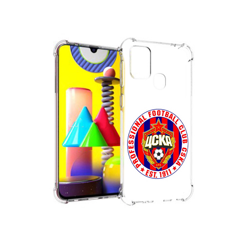 

Чехол MyPads Tocco для Samsung Galaxy M31 ФК ЦСК логотип (PT147019.488.178), Прозрачный, Tocco