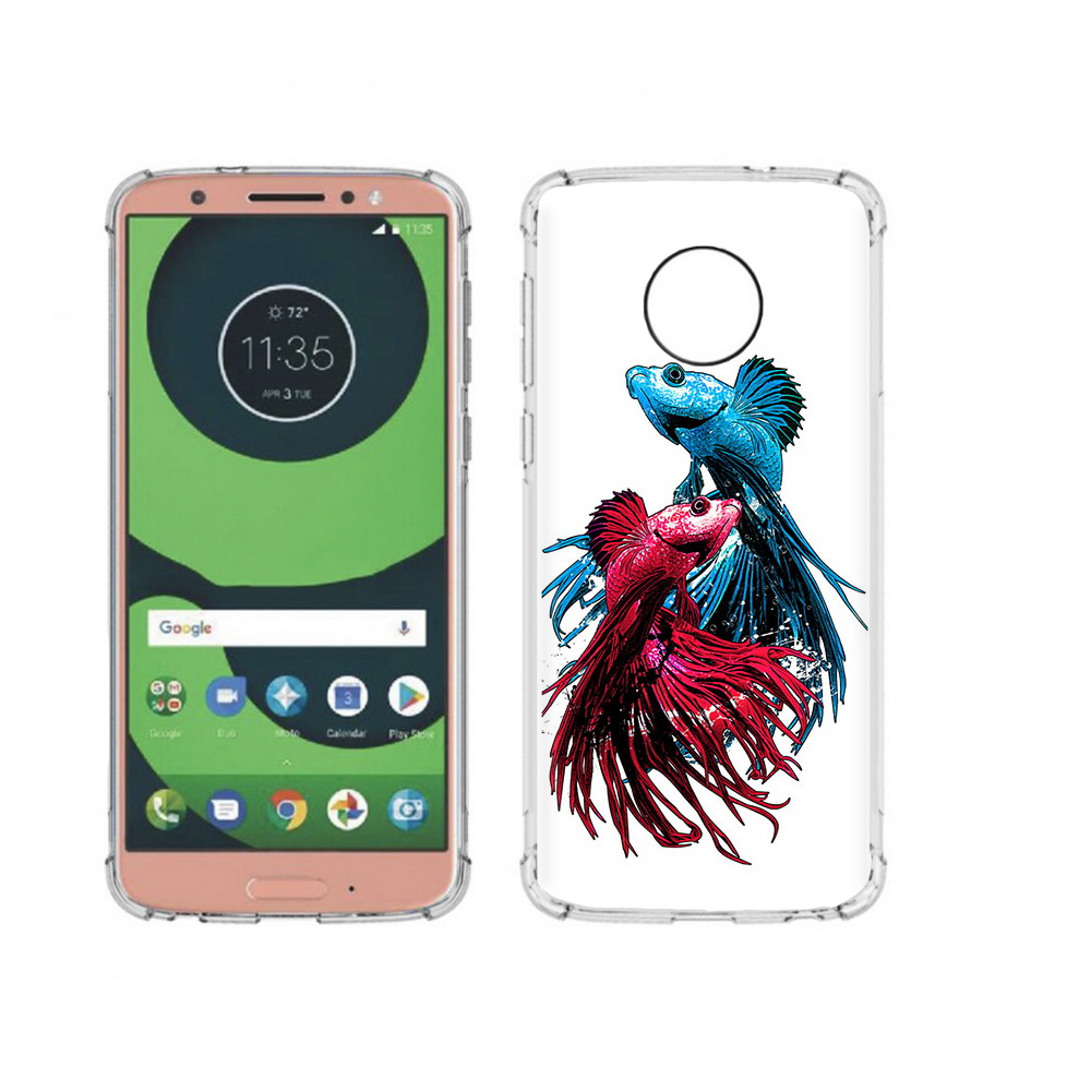 

Чехол MyPads Tocco для Motorola Moto G6 рыбы петушки (PT99805.376.592), Прозрачный, Tocco