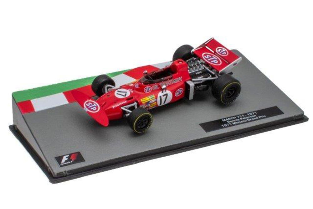 

March 711 #17 "stp march racing team" ronnie peterson 2 место monaco gp 1971, Красный