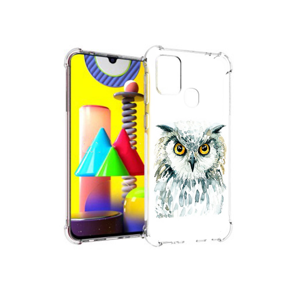 

Чехол MyPads Tocco для Samsung Galaxy M31 Серьезная сова (PT147019.488.156), Прозрачный, Tocco
