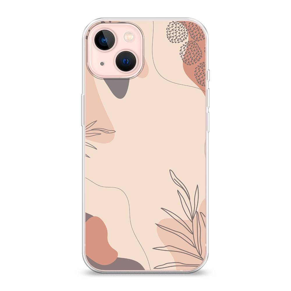 

Чехол на Apple iPhone 13 "Нюдовые тона", Коричневый;серый, 14250-4