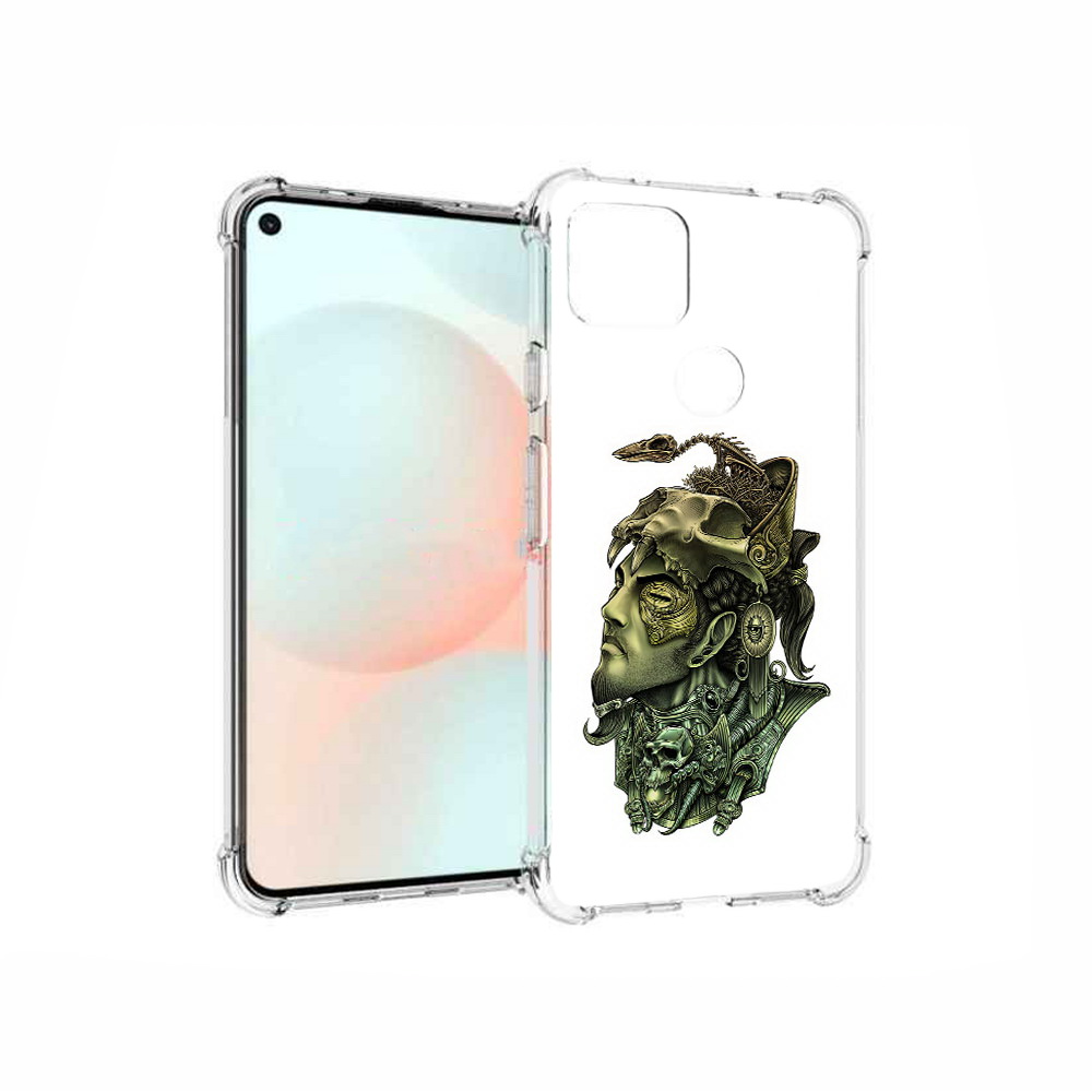 

Чехол MyPads Tocco для Google Pixel 5A бронзовый воин, Прозрачный, Tocco