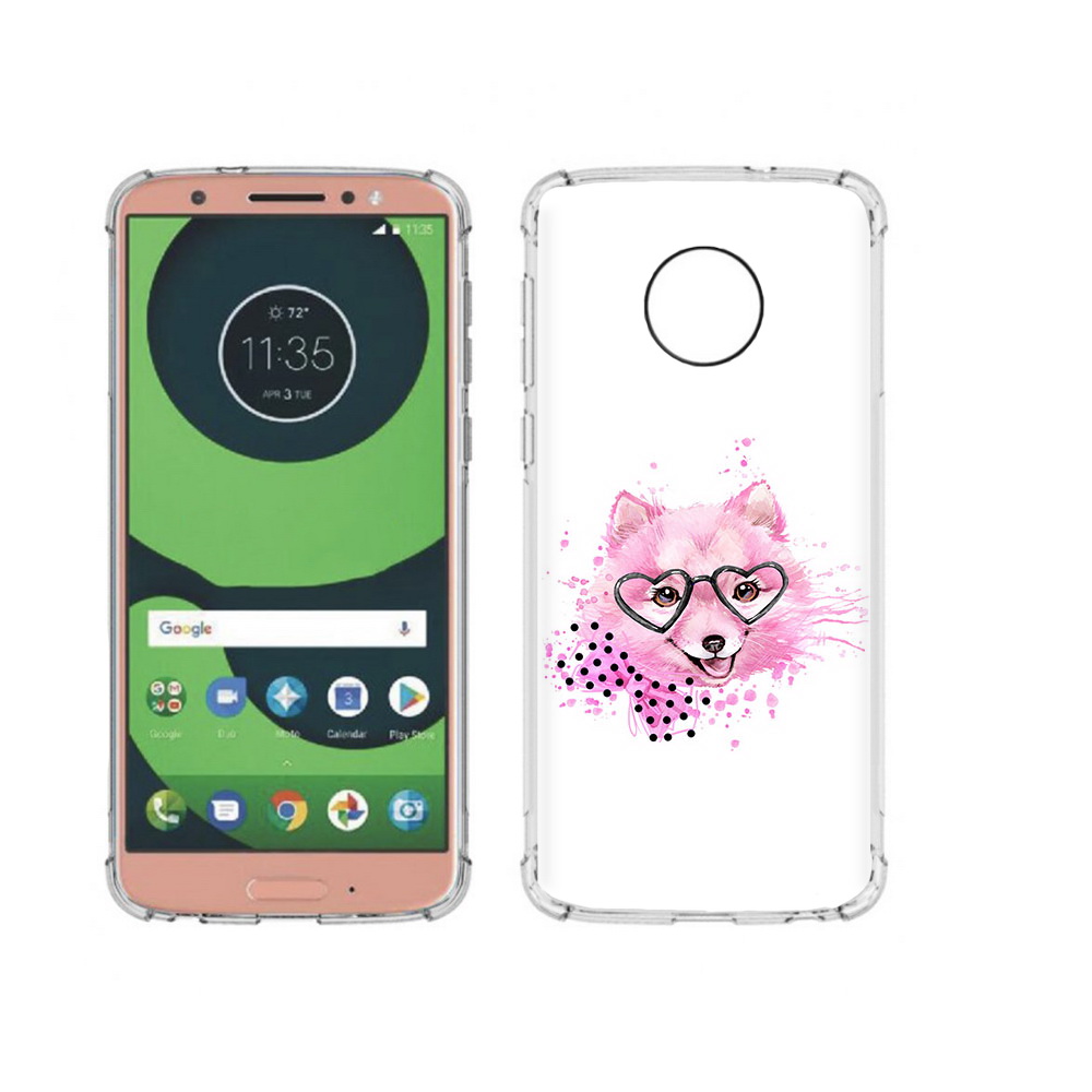 

Чехол MyPads Tocco для Motorola Moto G6 розовый волченок (PT99805.376.585), Прозрачный, Tocco