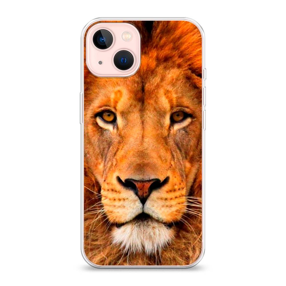 

Чехол на Apple iPhone 13 "Благородный лев", Оранжевый, 14250-1