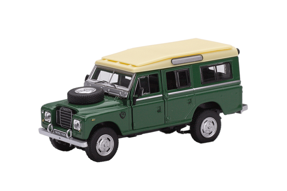 Модель коллекционная CARARAMA Land rover series i 109 зеленый с белой крышей