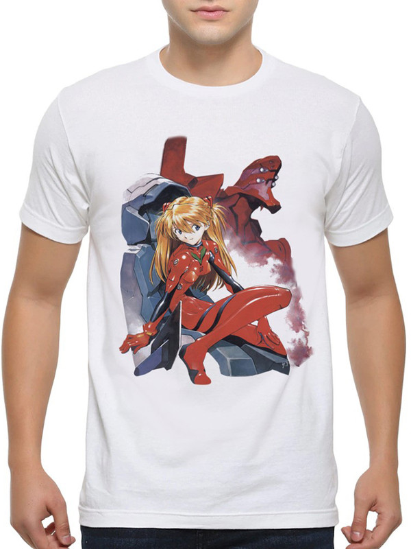 

Футболка мужская DreamShirts Studio белая 3XL, Белый, Евангелион / Evangelion / Аниме / Аска Лэнгли