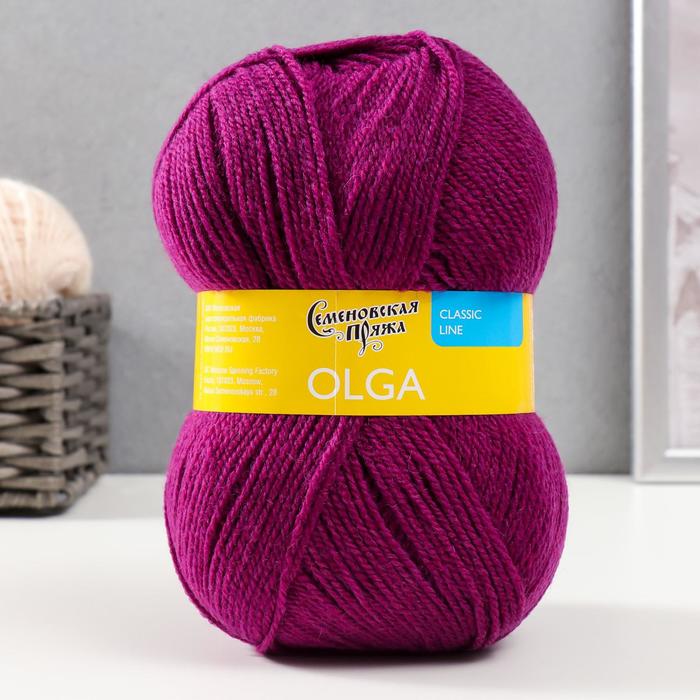 

Пряжа Olga (ОльгаПШ) 50% шерсть, 50% акрил 392м/100гр (1441, т.орхидея), Фиолетовый, Пряжа для вязания "Ольга полушерсть"
