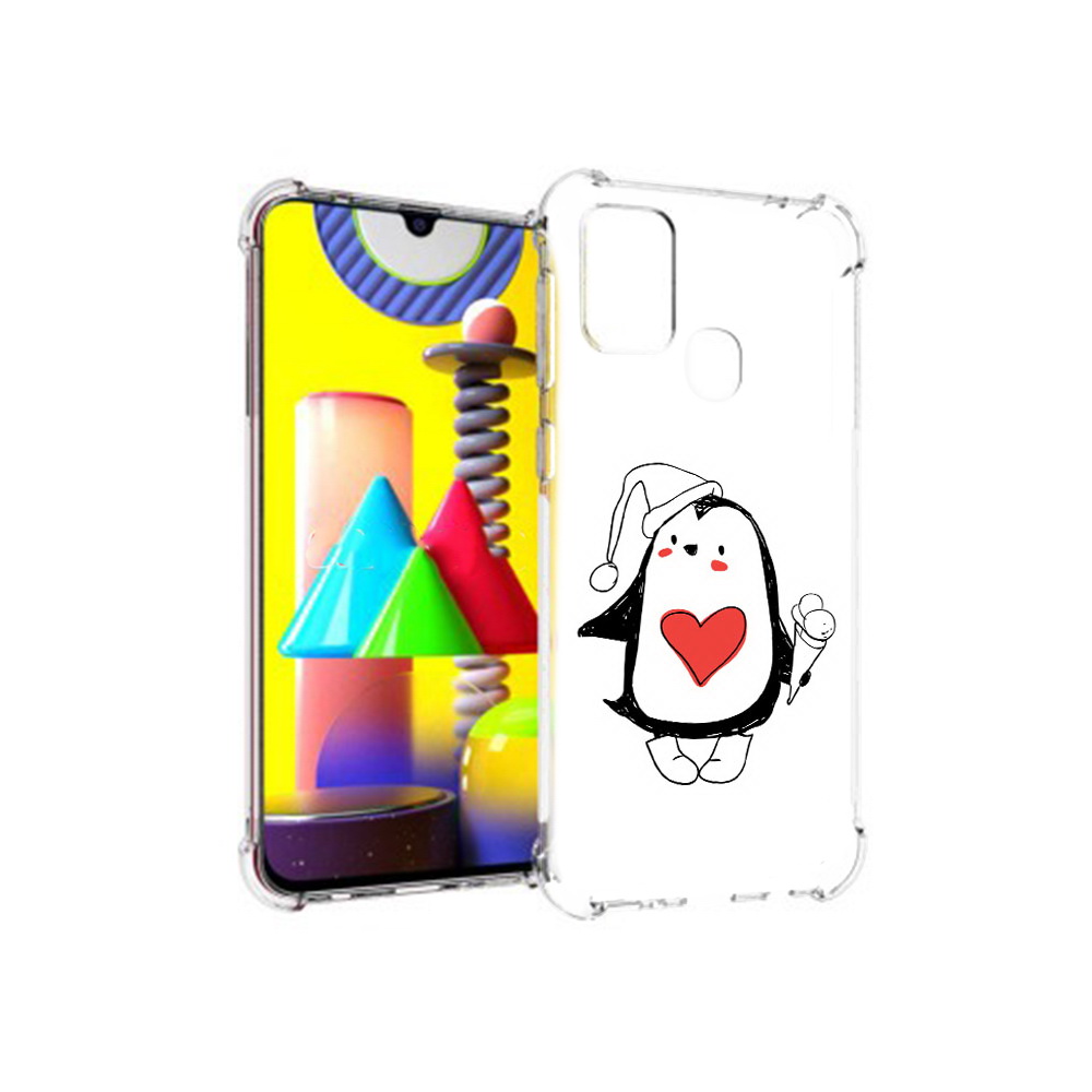 Чехол MyPads Tocco для Samsung Galaxy M31 Пингвин с мороженым (PT147019.488.135)