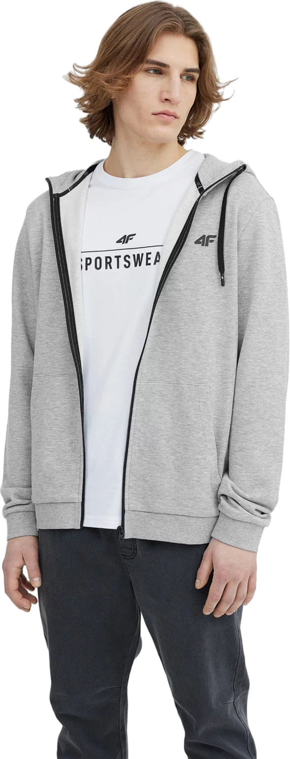 

Толстовка мужская 4F 4FSS23TSWSM354 серая 2XL, Серый, 4FSS23TSWSM354