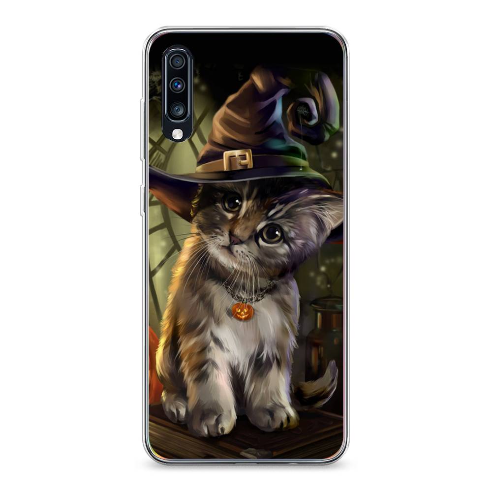 

Чехол Awog на Samsung Galaxy A70 "Кот на Хэллоуин", Разноцветный, 28150-2