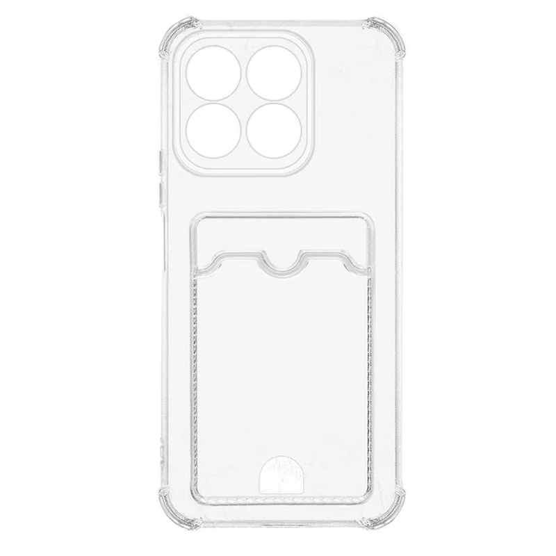 

Чехол DF для Honor X8b Silicone с отделением для карты Transparent hwCardcase-09, Прозрачный, Honor X8b