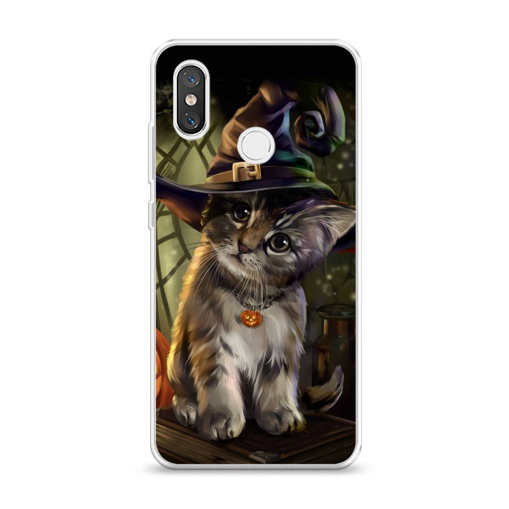 

Чехол Awog на Xiaomi Mi 8 "Кот на Хэллоуин", Разноцветный, 33550-2