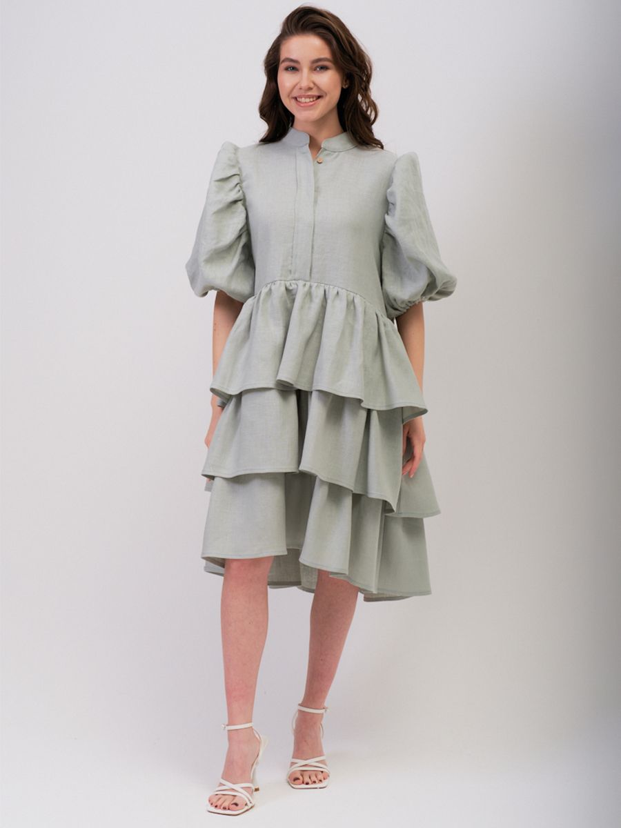 Платье женское Line Textile Кенди зеленое 42-44 RU