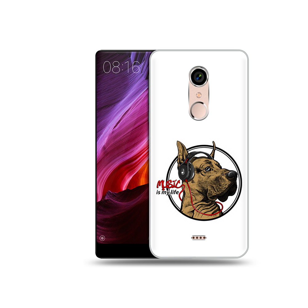

Чехол MyPads Tocco для BQ 5050 Strike музыкальная собака, Прозрачный, Tocco
