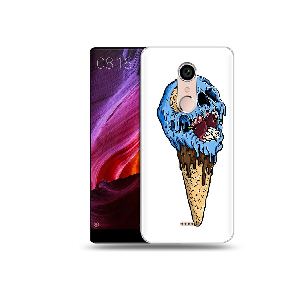 

Чехол MyPads Tocco для BQ 5050 Strike мороженное череп, Прозрачный, Tocco