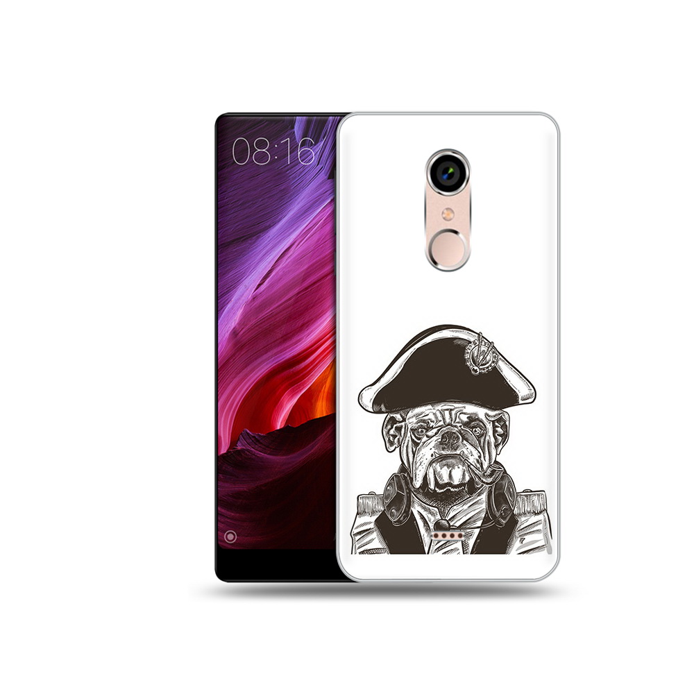 

Чехол MyPads Tocco для BQ 5050 Strike мопс генерал, Прозрачный, Tocco
