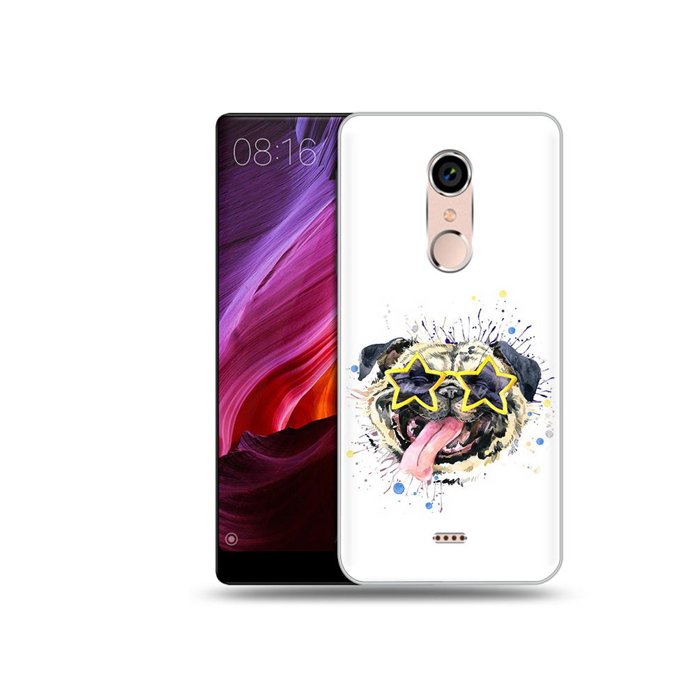 

Чехол MyPads Tocco для BQ 5050 Strike мопс боксер, Прозрачный, Tocco