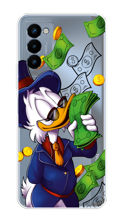 

Чехол на Tecno Camon 18P "Scrooge McDuck with Money", Синий;зеленый;белый, 300750-6